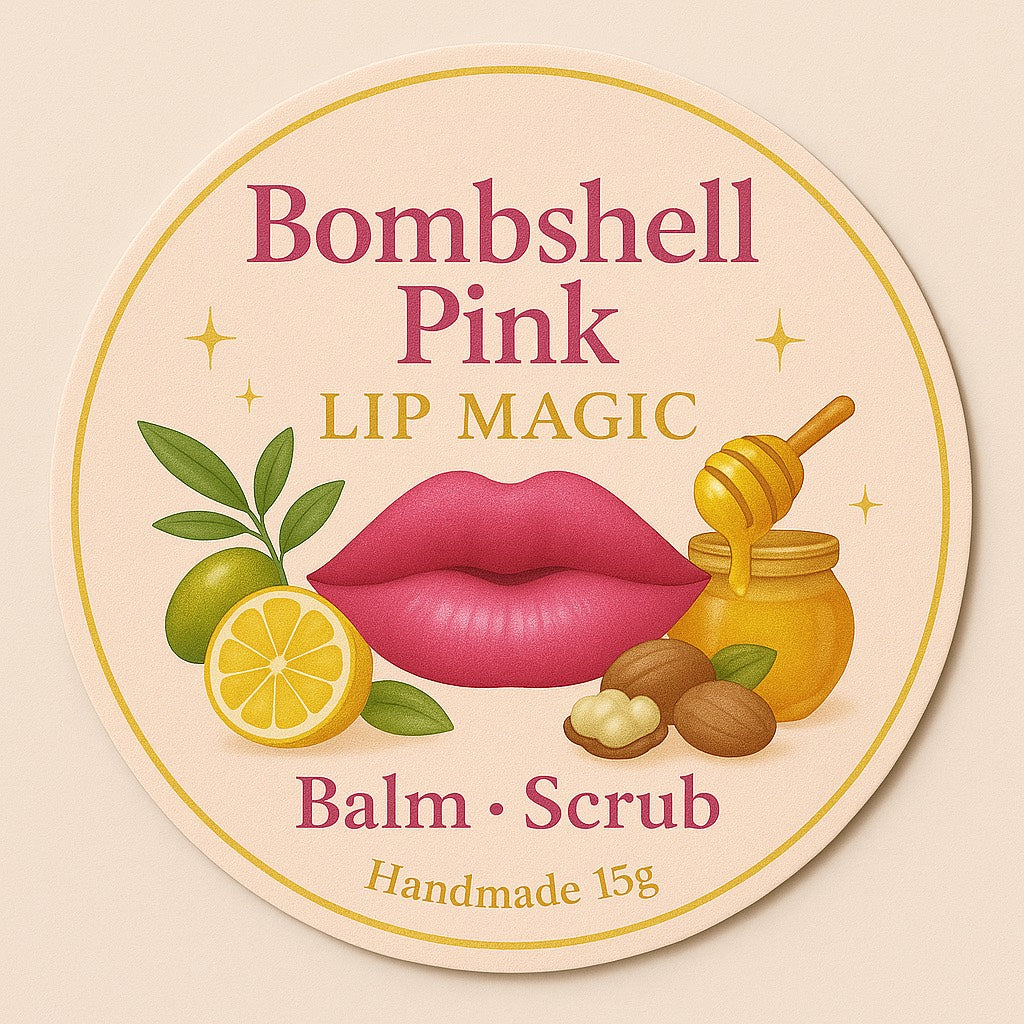 Bombshell Pink Lip Magic Balm and Scrub
